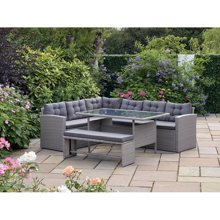 ClassicLiving Atsabe Rattan Wicker 9 Person Seating Group with